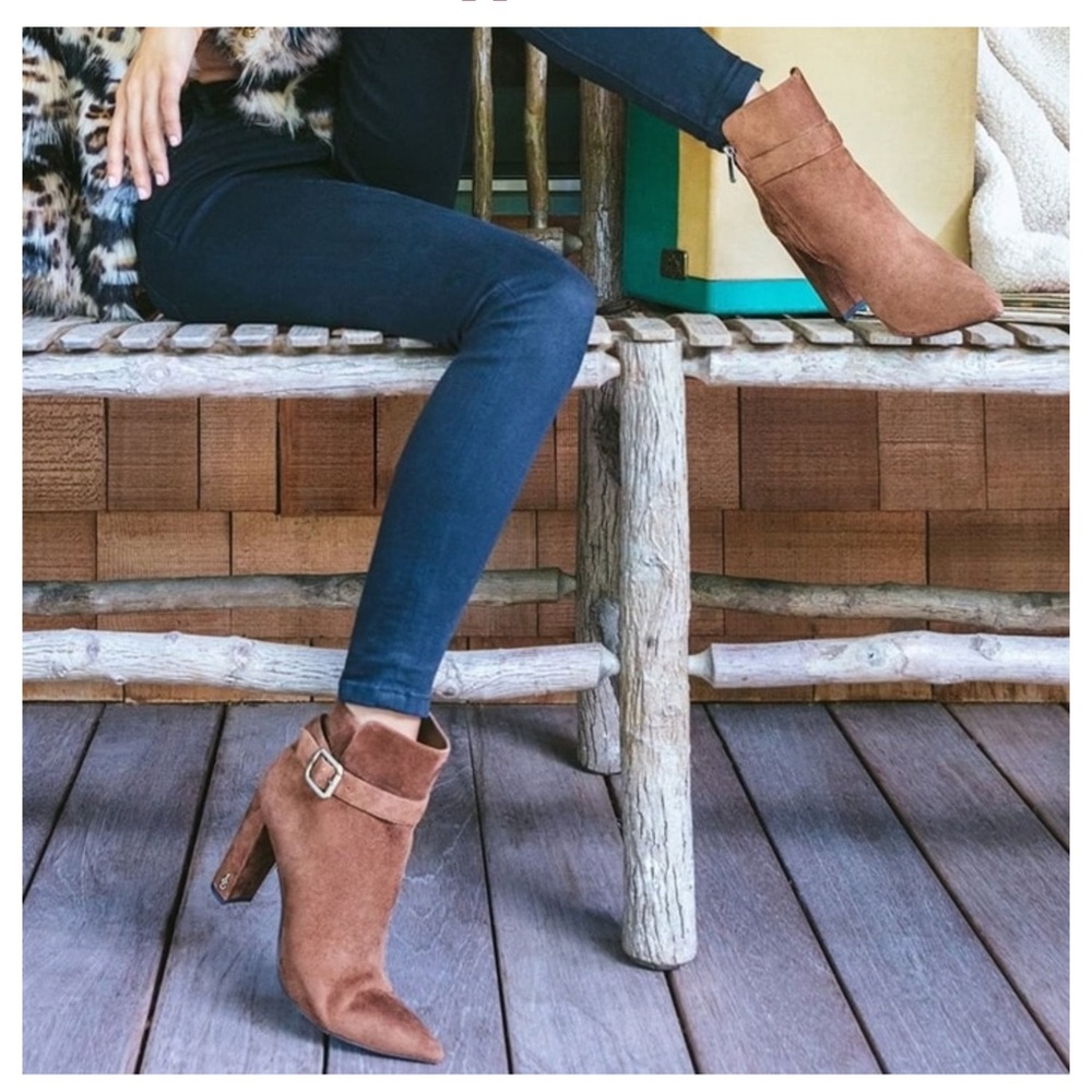 Rita Nut Brown Suede Sam Edelman Booties